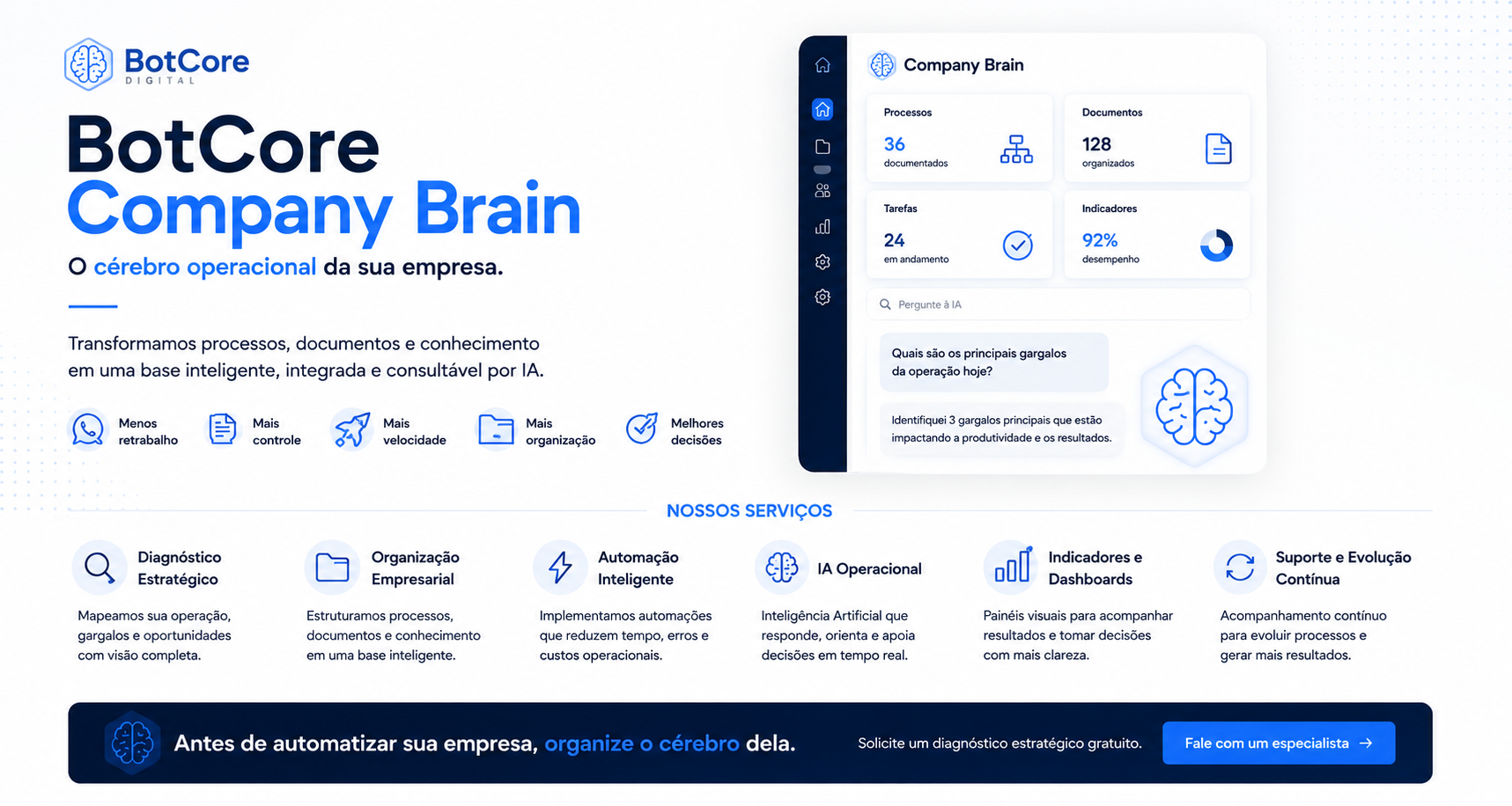 BotCore Company Brain website preview